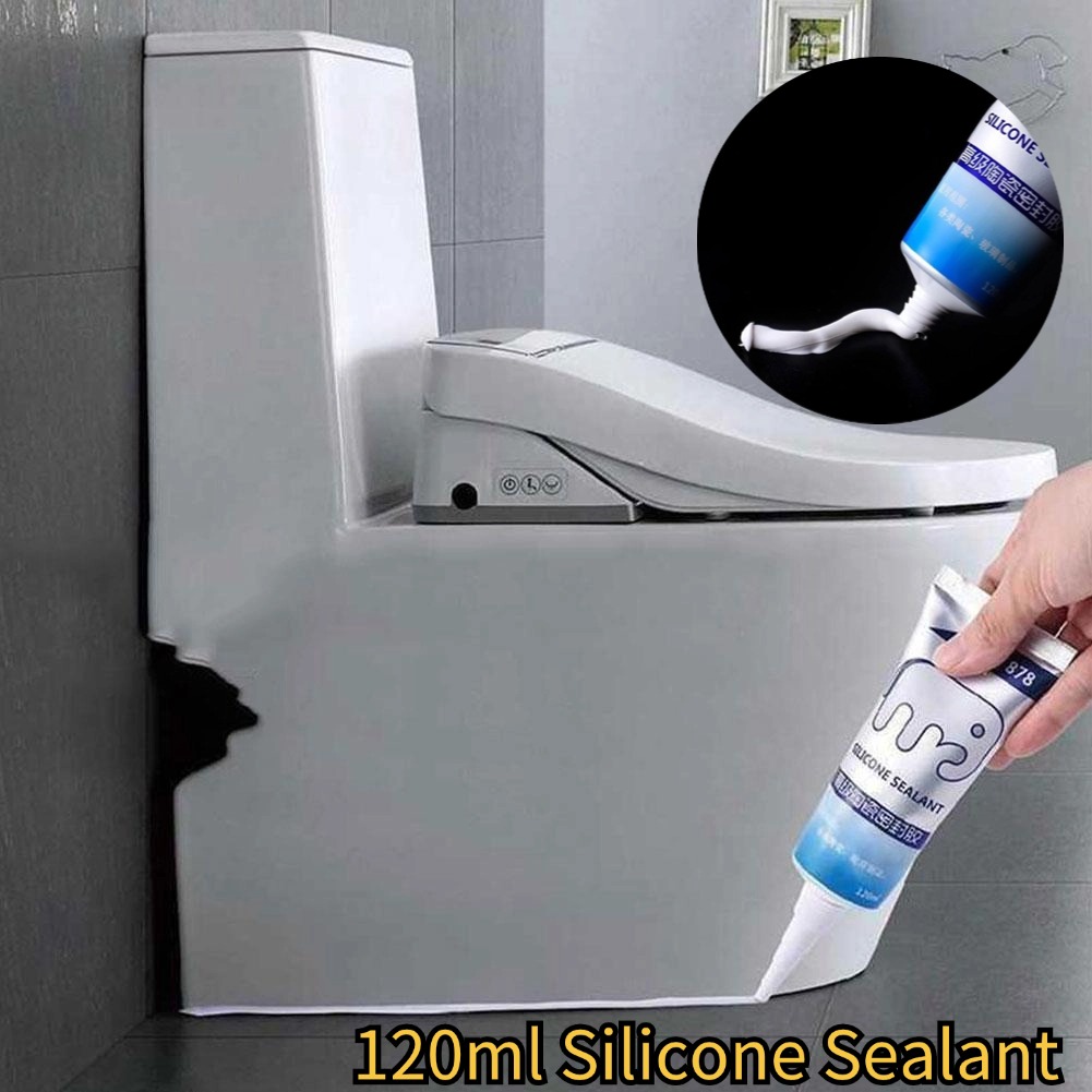 Bathroom Caulk Siliconized - 120ml Multipurpose Silicone Sealant Waterproof Caulk