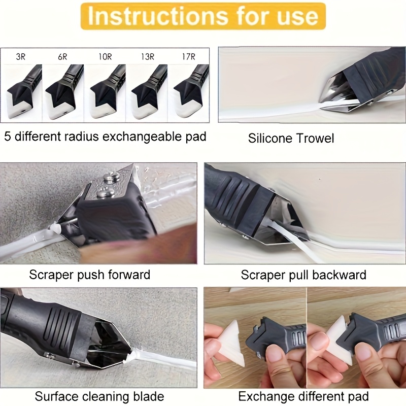3 in 1 Silicone Caulking Tool  - огляд і ціна Bathroom Caulk Siliconized