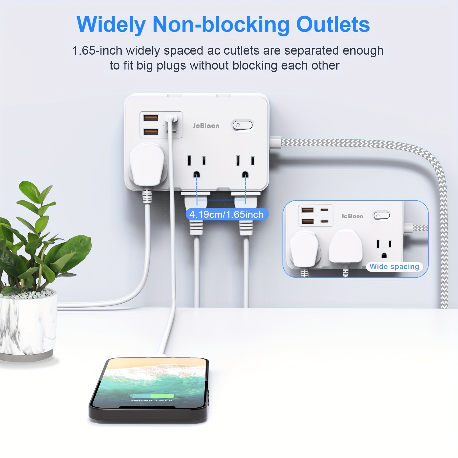 US Plug AC Outlet Multiprise P - огляд і ціна Home Improvement Outlet