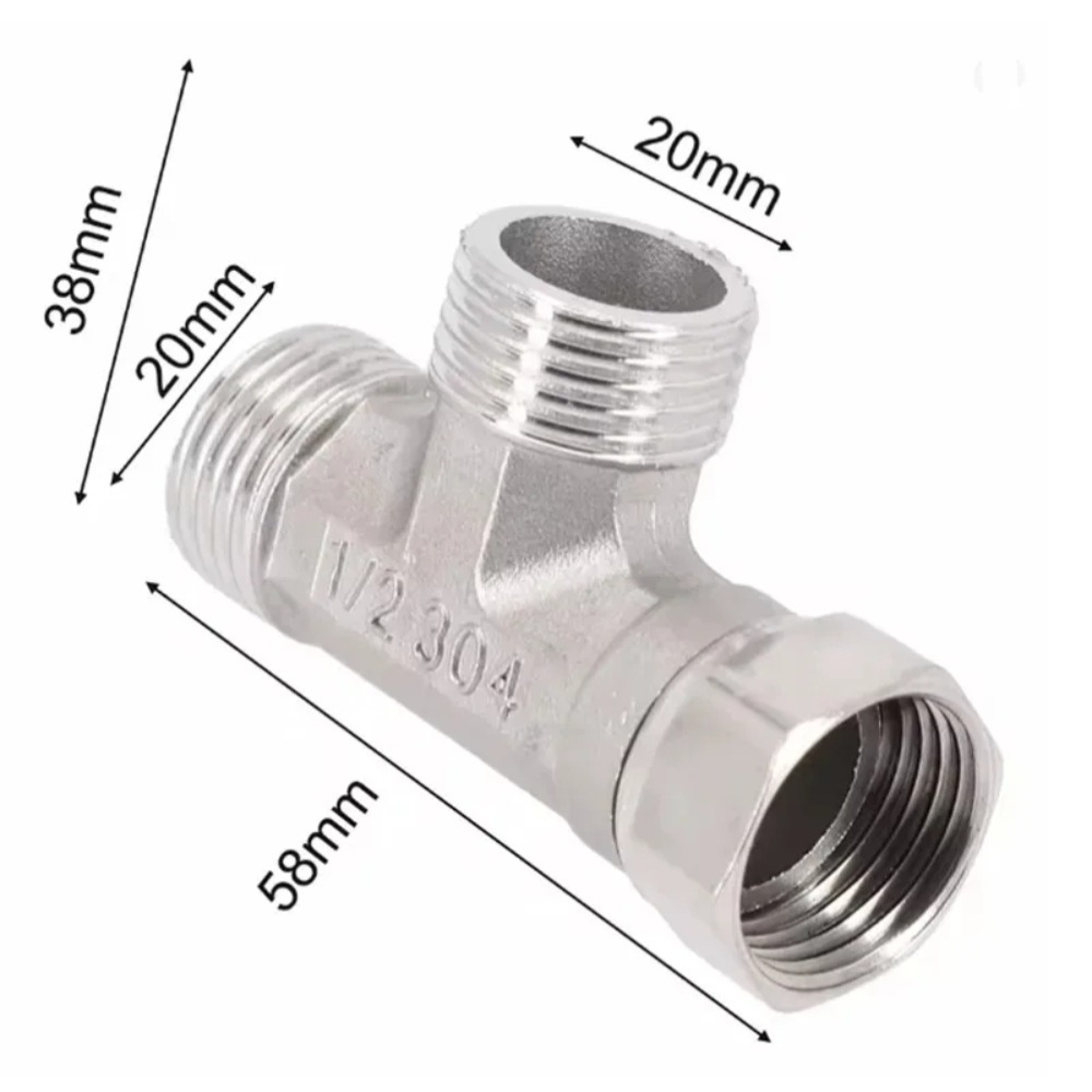 G1/2 Stainless Steel T Adapter - огляд і ціна Toilet Flush Valve