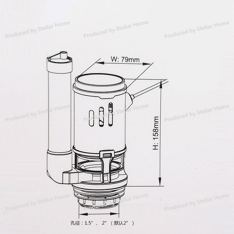 Front Wrench Type Wire Control - огляд і ціна Toilet Flush Valve