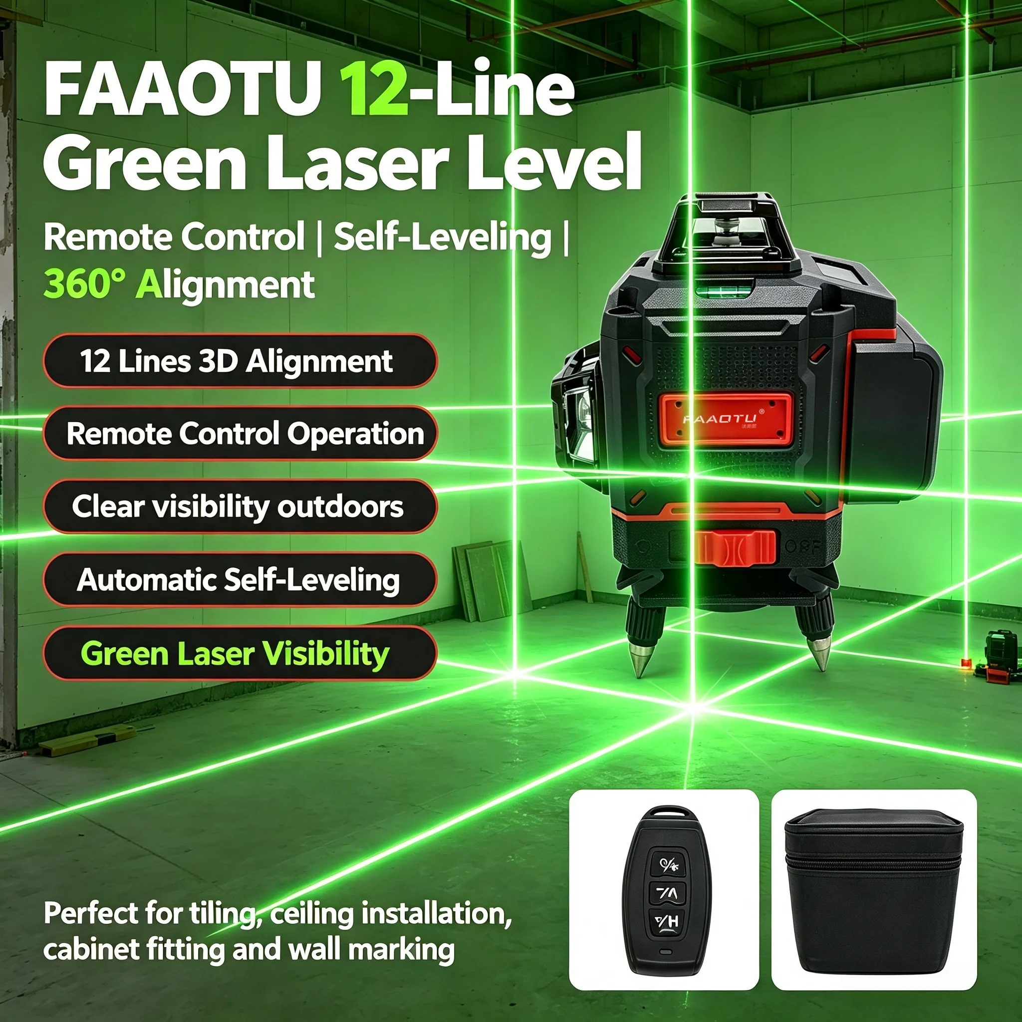 FAAOTU Digital 360-Degree Cros - огляд і ціна Level Laser Line