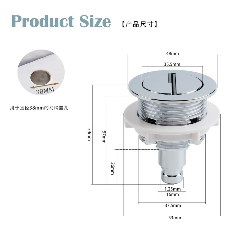 Cable Controlled Dual Flush Va - огляд і ціна Toilet Flush Valve