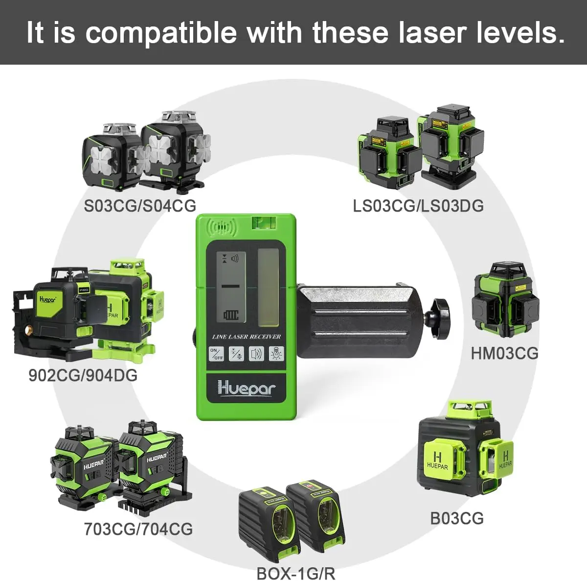 Huepar Laser Receiver LR-5RG f - огляд і ціна Level Laser Line