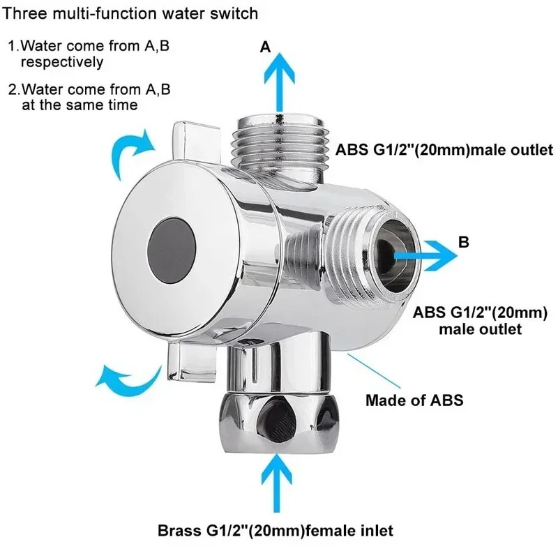 Diverter Valve G1/2 Splitter 2 - огляд і ціна Toilet Flush Valve
