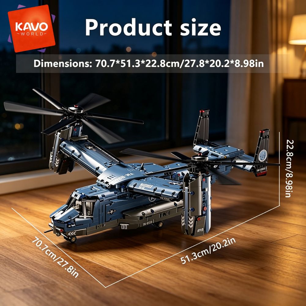 KAVOWORLD 1486PCS V-22 Osprey  - огляд і ціна Home Improvement By